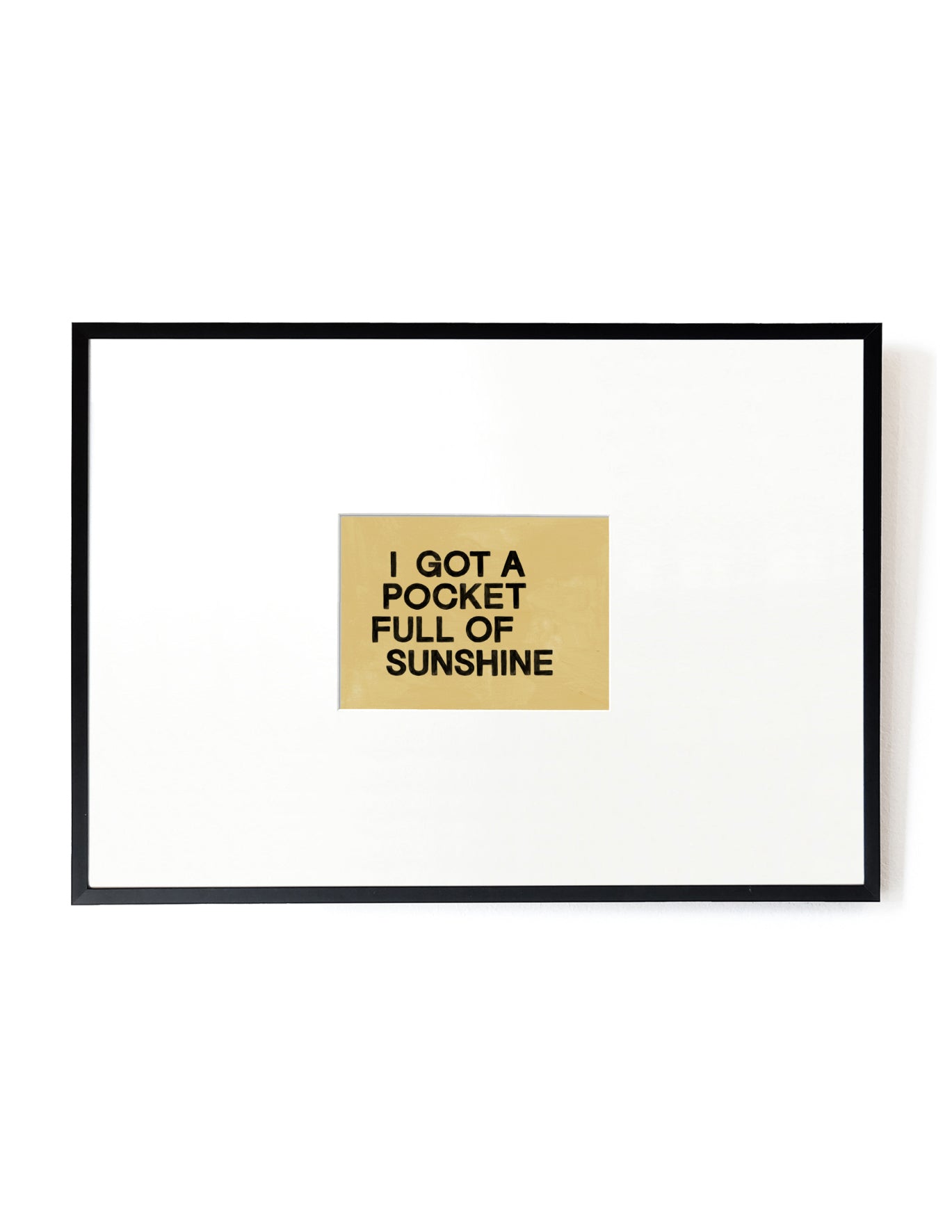 Pocket full of Sunshine card artwork framed