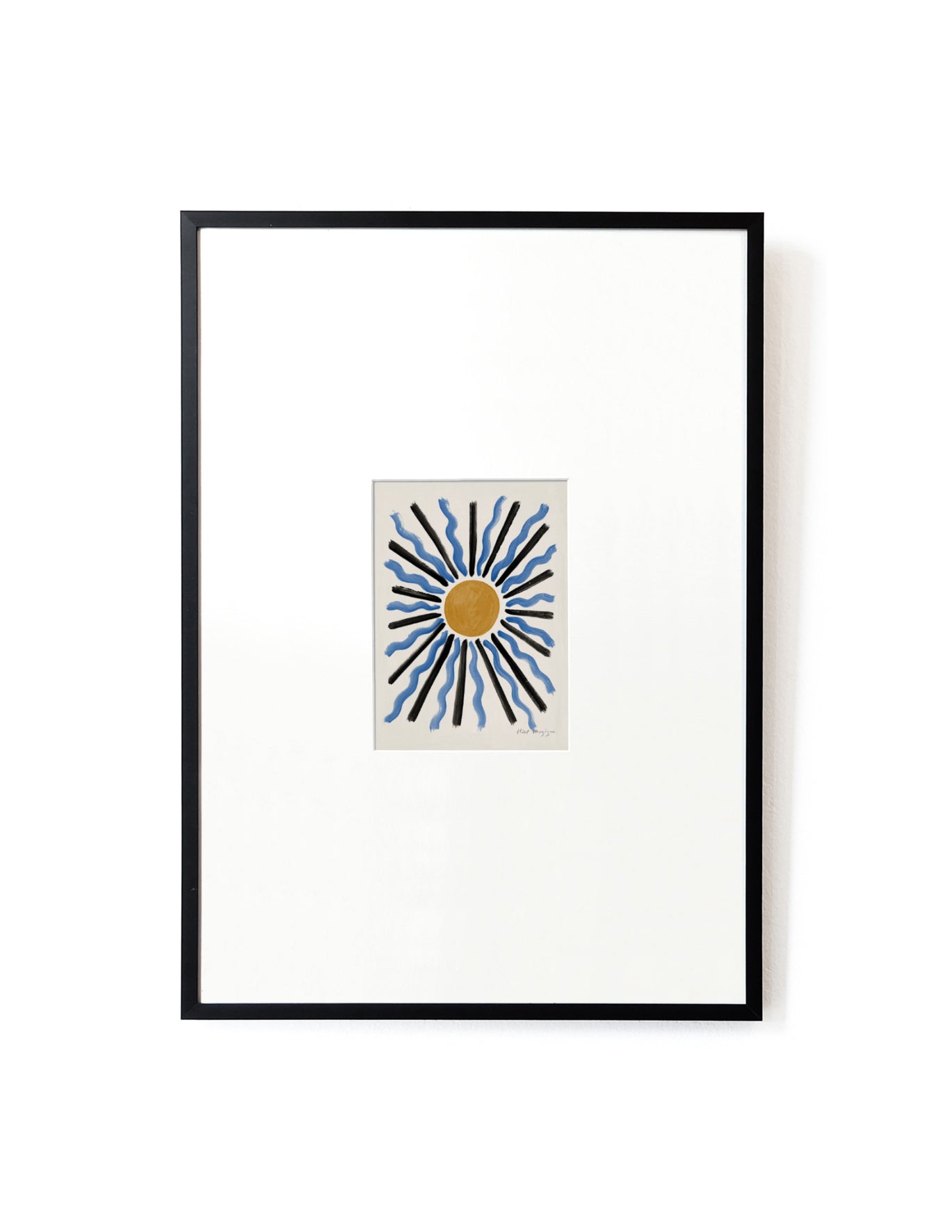 Sunrise card artwork framed