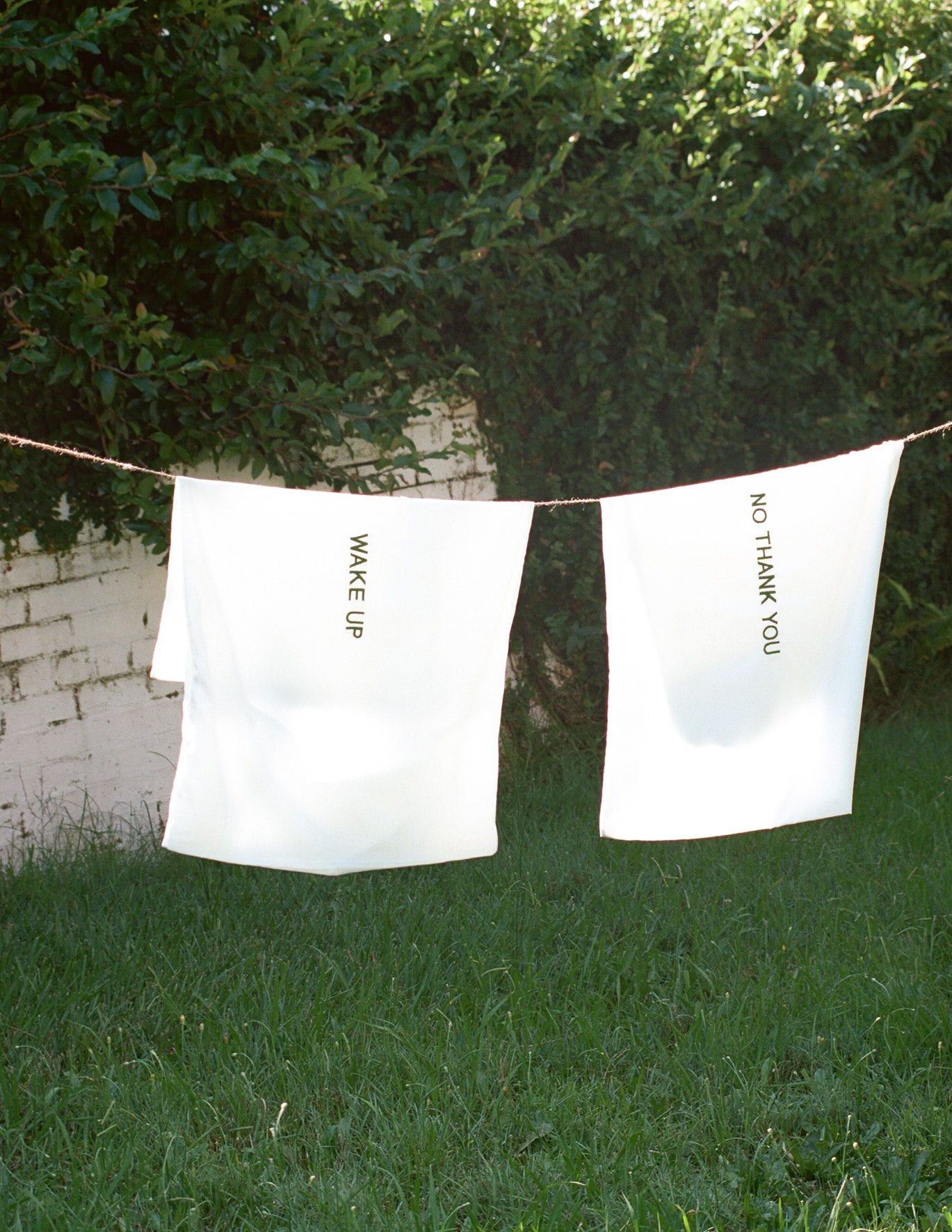 Wake Up - No Thank You pillowcase set