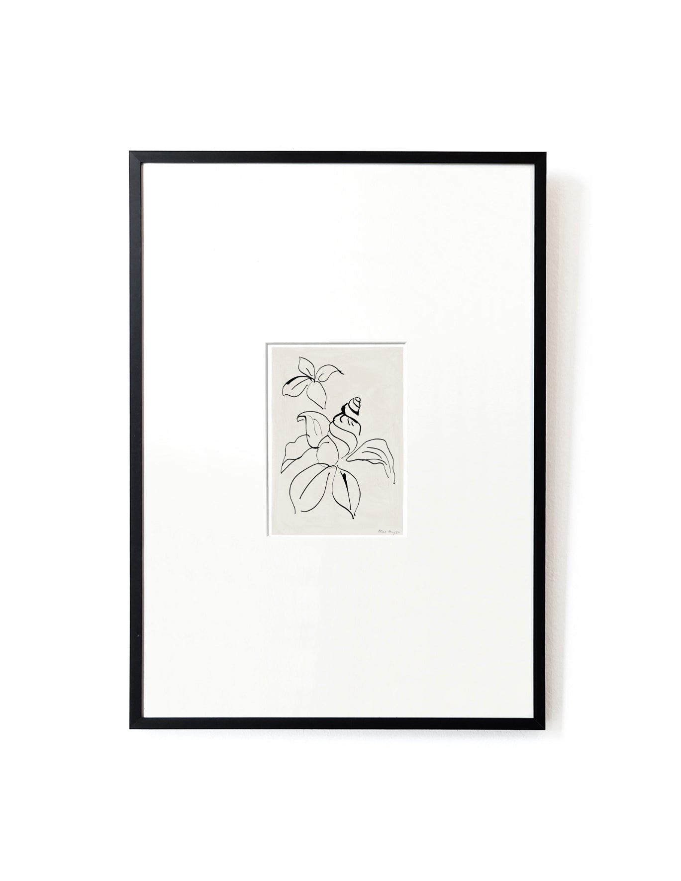 Shell Flower card artwork framed