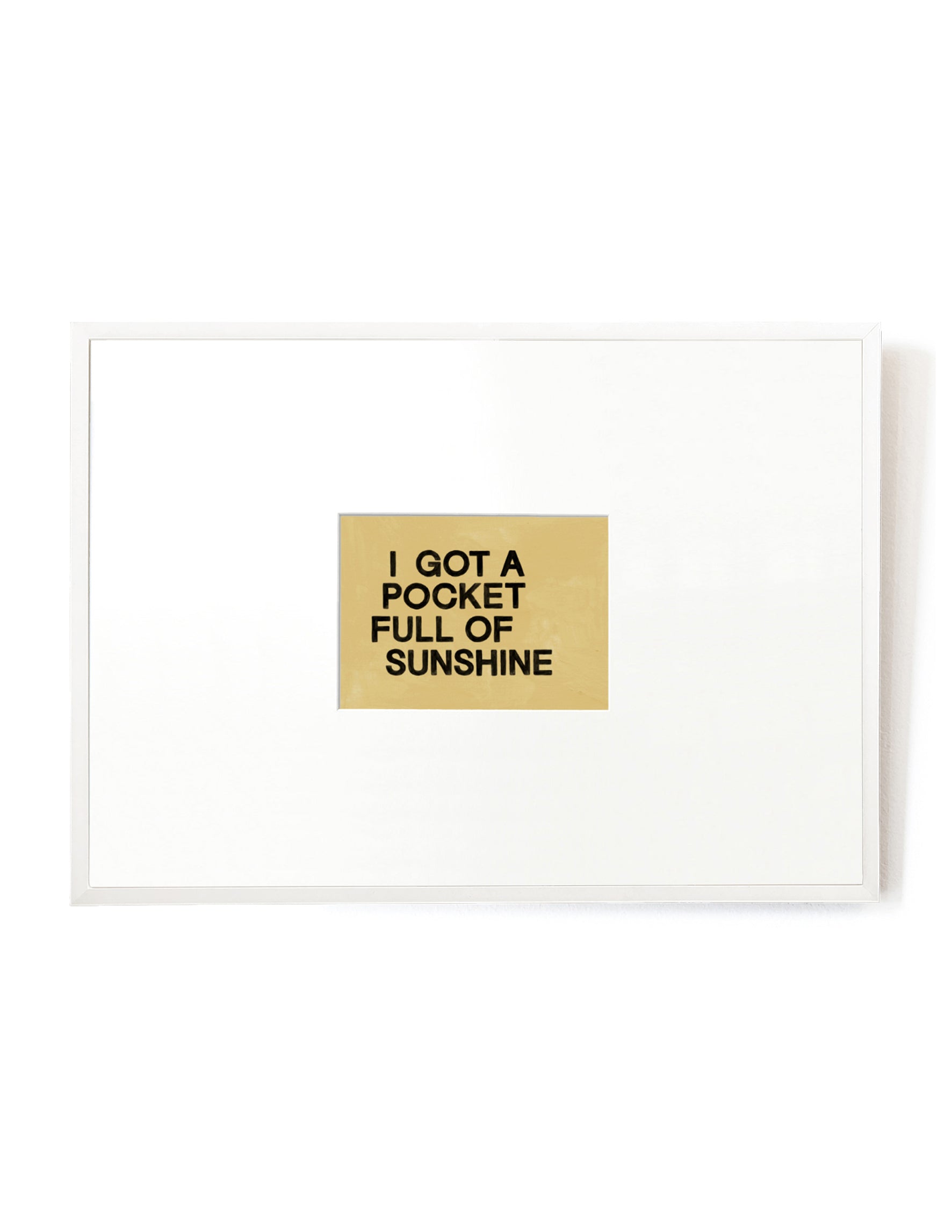 Pocket full of Sunshine card artwork framed