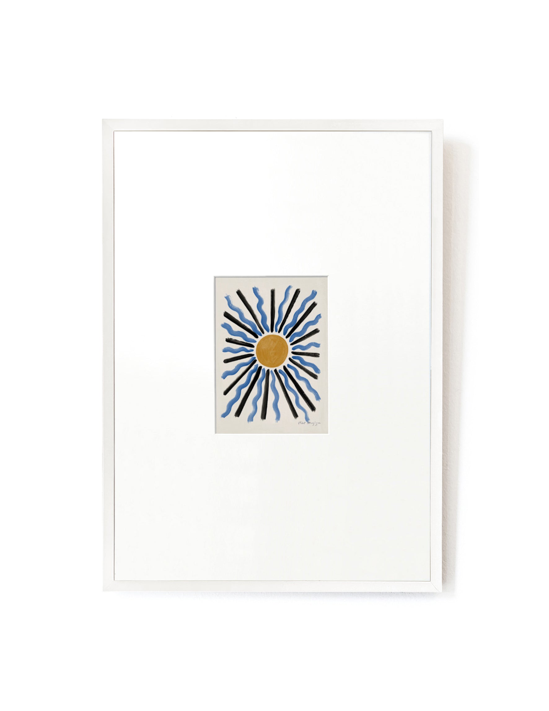 Sunrise card artwork framed